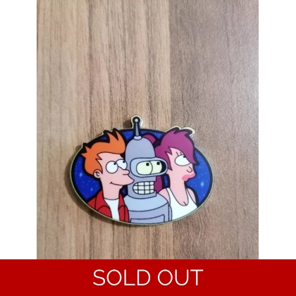 Futurama - Bender - Leela - Fry Single Pin Badge